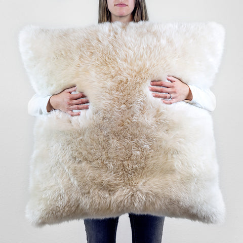 Square Longwool Sheepskin Cushions - ParkerWool
 - 1